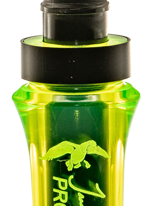 Duck Commander DCPROAC Jase Robertson Pro Series Open Call Double Reed Mallard Hen Sounds Attracts Ducks Chartreuse Acrylic