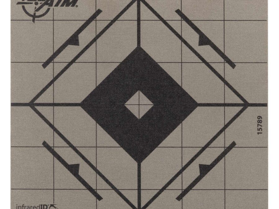 ALLEN EZ AIM 6IN ADHESIVE THERMAL SIGHT GRID TARGET ( 6 PER CASE)