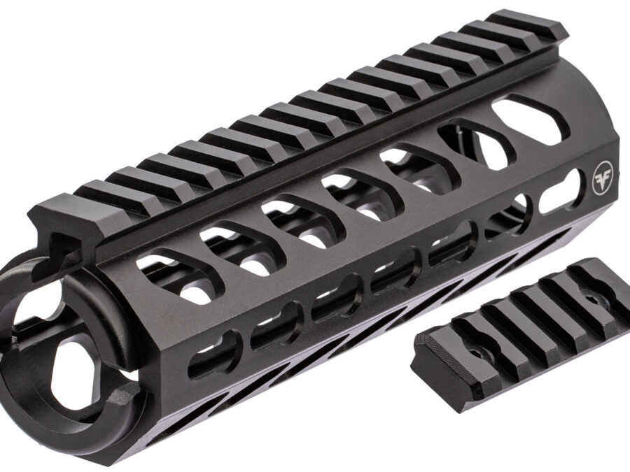 Firefield FF34053 Edge Handguard 6.62" 2- Piece Keymod, Carbine Style Made of 6061-T6 Aluminum with Black Matte Finish for AR-15