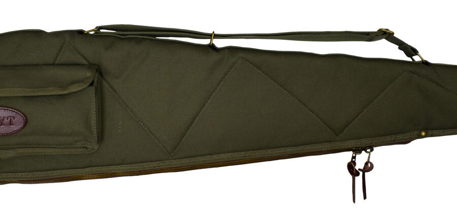 Boyt Harness OGC98PM09 Alaskan Rifle Case 44" Waxed OD Green Canvas w/ Brass Hardware & Quilted Flannel for Scoped Rifles