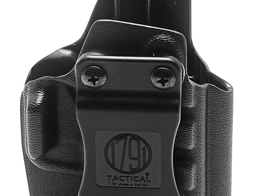 1791 Gunleather TACIWBXDSBLKR Tactical Kydex  IWB Black Kydex Belt Clip Fits Springfield XD-S