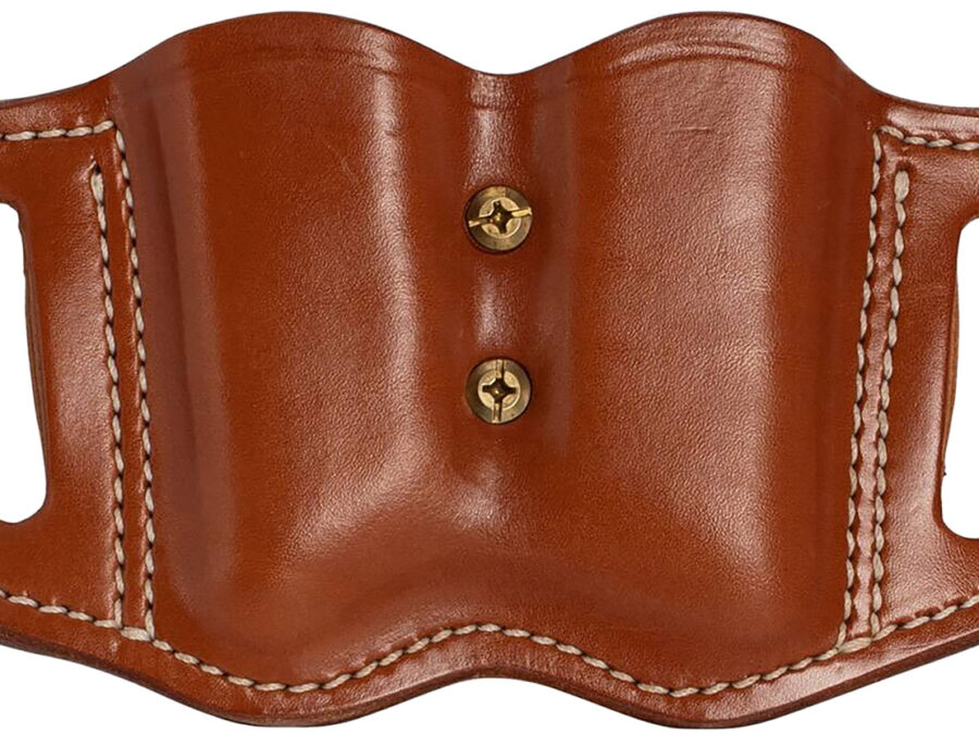 1791 Gunleather MAG21CBRA MAG2.1 Double Mag Holster Classic Brown Leather Belt Slide Belts 1.50" Wide Compatible w/ Single Stack Ambidextrous