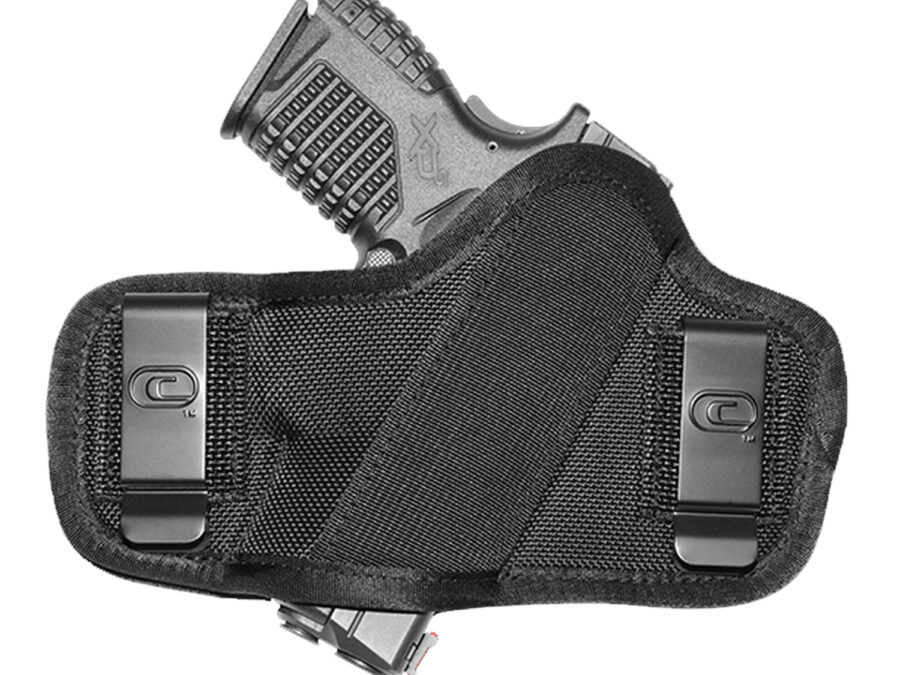 Crossfire Shooting Gear CRFCLPONSA1S2 The Clip-On OWB Black Ballistic Nylon Belt Clip Fits Subcompact 2-2.50" Barrel Ambidextrous