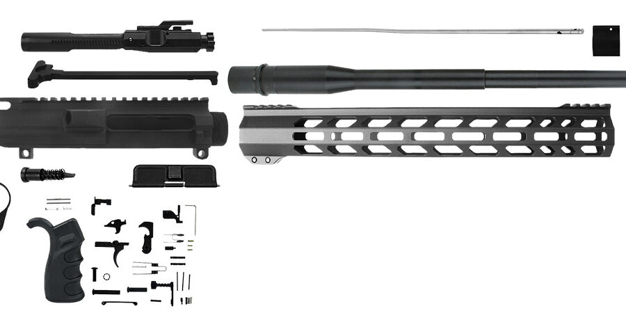 TacFire SSRK308LPK20BN AR Build Kit Rifle 308 Win AR-10 Black Nitride Aluminum 5/8"-24 tpi *Sports South Exclusive.