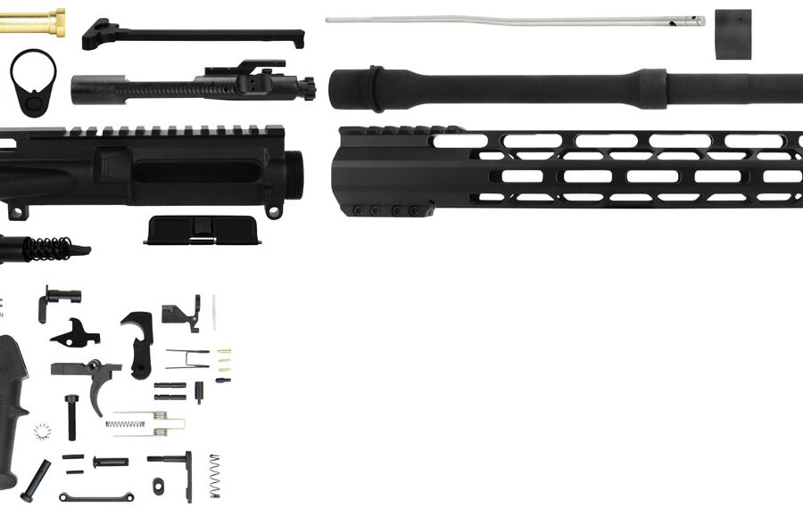 TacFire SSRK556LPK Lower Parts Kit Unassembled Rifle Kit 223 Rem/5.56x45mm NATO AR Platform  Aluminum 1/2"-28 tpi