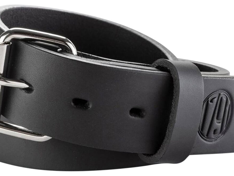 1791 Gunleather BLT014448SBLA 01  Gun Belt Stealth Black Leather 44/48 1.50" Wide Buckle Closure