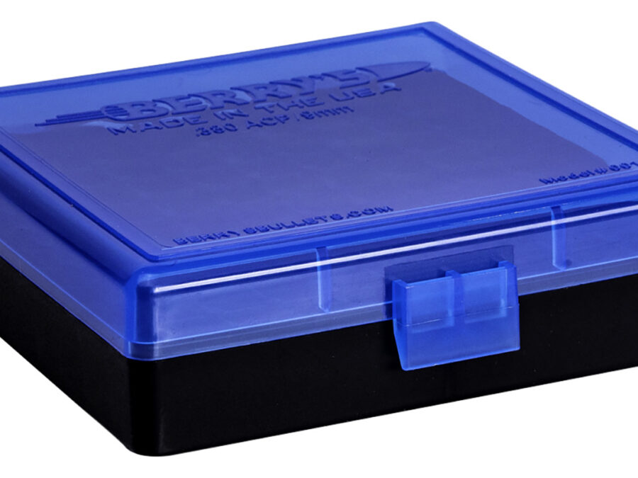 Berry's 69874 Ammo Box  9mm/380ACP Blue/Black Polypropylene 100rd