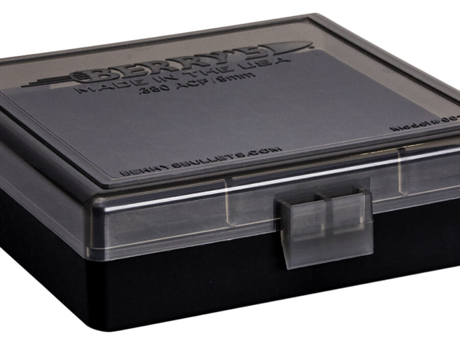 Berry's 41236 Ammo Box  9mm/380ACP Smoke/Black Polypropylene 100rd