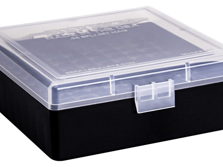 Berry's 15382 Ammo Box  38Special/357Mag Clear/Black Plastic 100rd