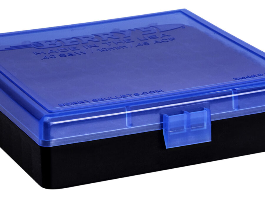 Berry's 67789 Ammo Box  40S&W/45ACP Blue/Black Polypropylene 100rd
