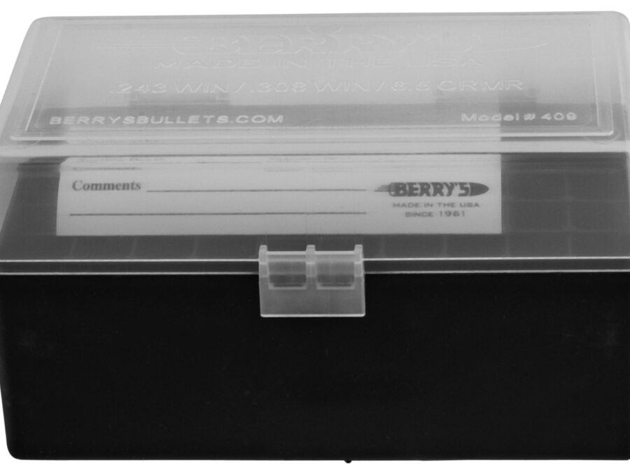 Berry's 79314 Ammo Box  243/308Win Clear/Black Polypropylene 50rd
