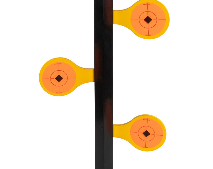 Birchwood Casey 47421 World of Targets Dueling Tree 3.50" Rimfire Pistol/Rifle Orange/Yellow Steel Circle w/Crosshair & Diamond