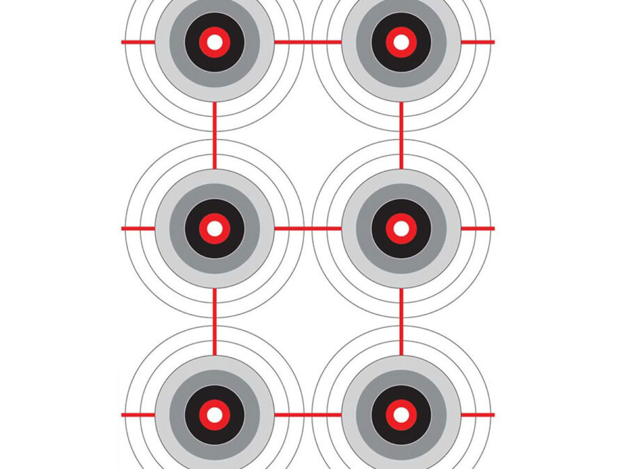 Birchwood Casey 37209 EZE-Scorer  Bullseye Paper Universal 12" x 18" Black/White 10 Pk.