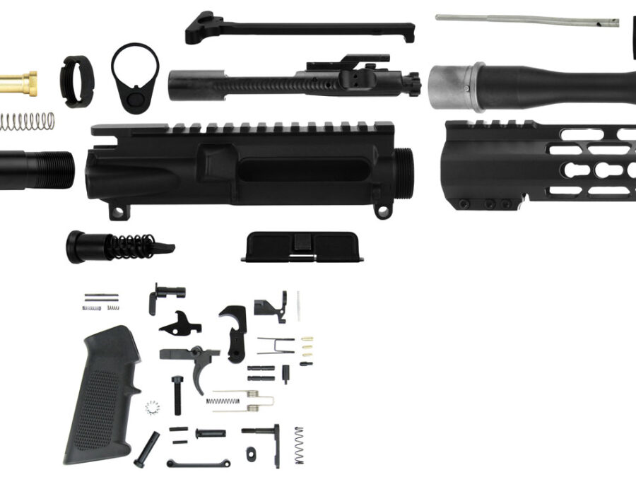 TacFire SSPK300LPK7K AR-15 Pistol Build Kit KeyMod 300 Blackout Black Steel