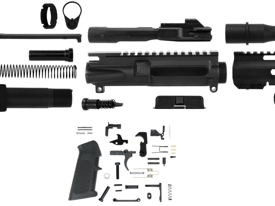 TacFire SSPK9MMLPK4K AR Build Kit KeyMod 9mm Luger Black Steel