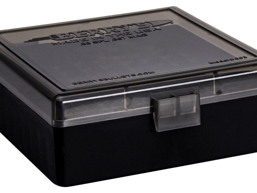 Berry's 75321 Ammo Box  38Special/357Mag Smoke/Black Polypropylene 100rd