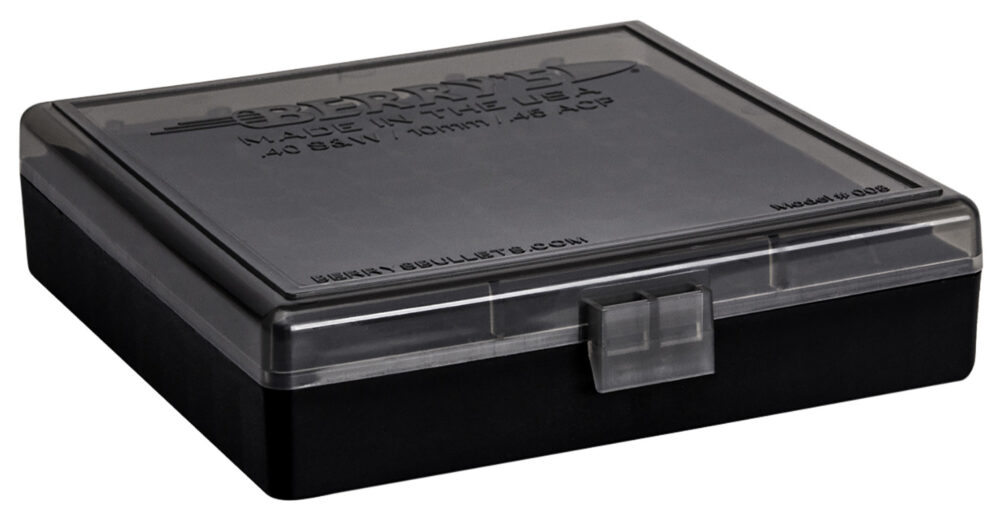 Berry's 92199 Ammo Box 40S&W/45ACP Smoke/Black Polypropylene 100rd