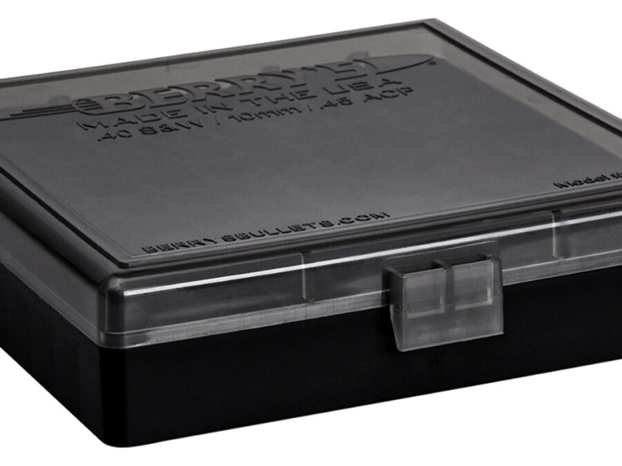 Berry's 92199 Ammo Box  40S&W/45ACP Smoke/Black Polypropylene 100rd