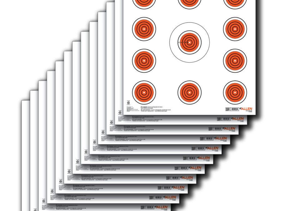 EZ-Aim 15245 Paper Targets Indoor SPOT Paper Hanging 12" x 12" Orange/White 13 Per Pkg