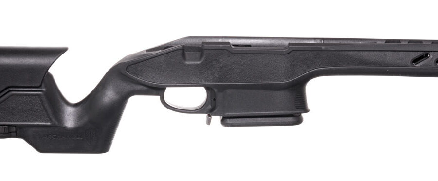 Archangel AA700SA Precision Elite Stock  Black Synthetic Fixed with Adjustable Cheek Riser for Remington 700 Short Action Includes Mag