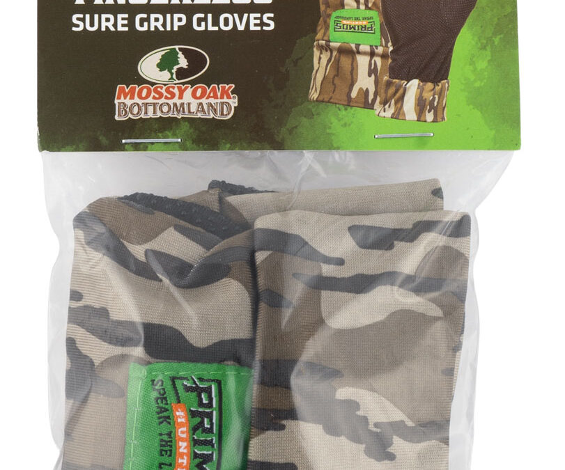 Primos PS6681 Stretch Fit  Mossy Oak Original BottomLand Fingerless Neoprene OSFA