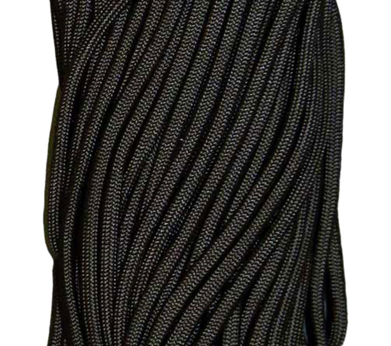 Tacshield 03000 550 Cord  Black Paracord 50' Long