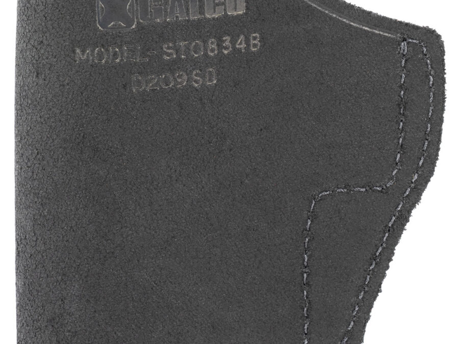 Galco STO834B Stow-N-Go  IWB Black Leather Compatible w/ Glock 48/48 MOS/S&W M&P Shield EZ Belt Clip Mount Right Hand