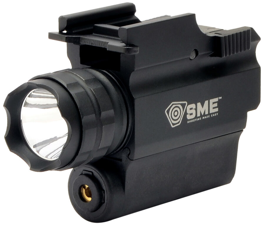 SME SMEWLLP Compact Tactical Handgun LED Light/Laser Combo Black 250 Lumens White Cree LED Red Laser