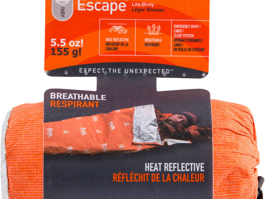 Survive Outdoors Longer 01401227 SOL Bivvy Warmth Waterproof Orange Aluminum-Coated Polyethylene