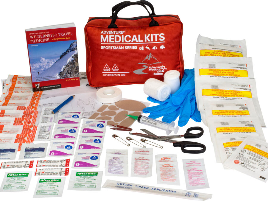 Adventure Medical Kits 01050200 Sportsman 200 Medical Kit Treats Injuries/Illnesses Red