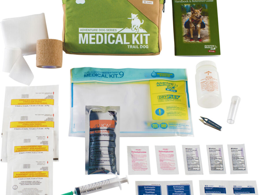 Adventure Medical Kits 01350115 Adventure Trail Dog Medical Kit Treats Injuries Green
