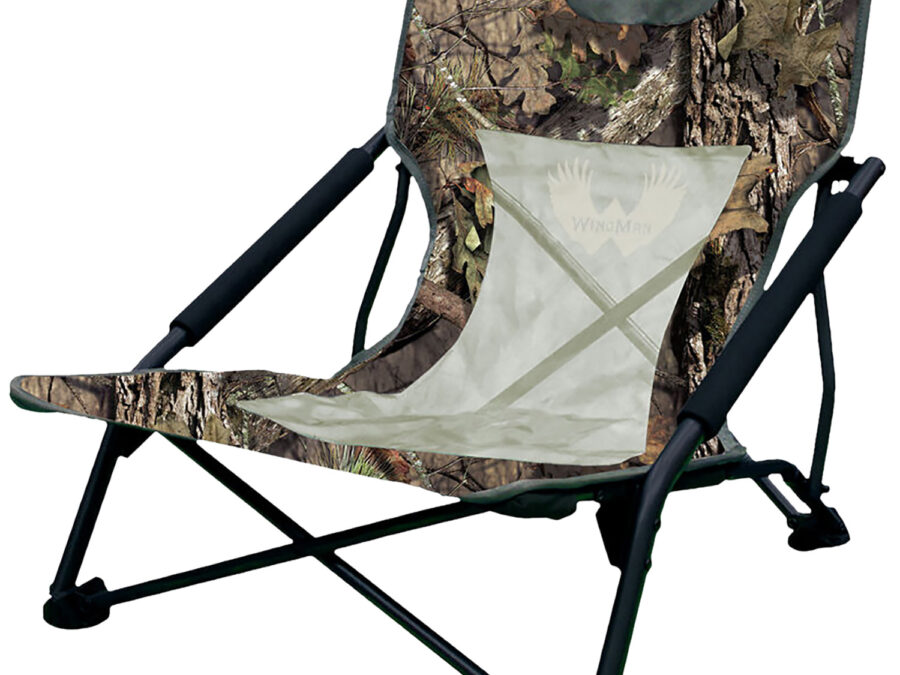 Primos PS6009 Wingman Turkey Chair  Mossy Oak Break Up Camo & Mesh, Steel Frame Holds Up To 300 lbs., Attached Shoulder Strap