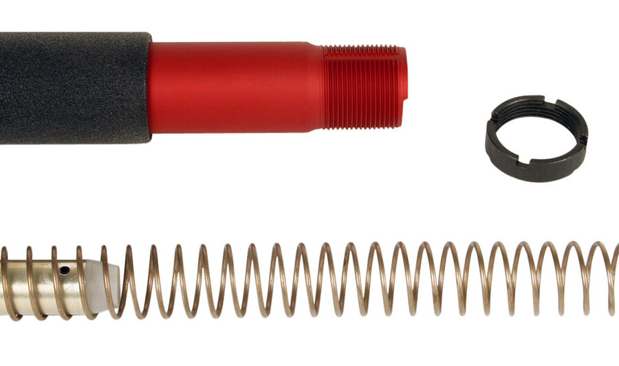 LBE Unlimited PBUFKTRED Pistol Buffer Tube Kit  Red AR-Platform