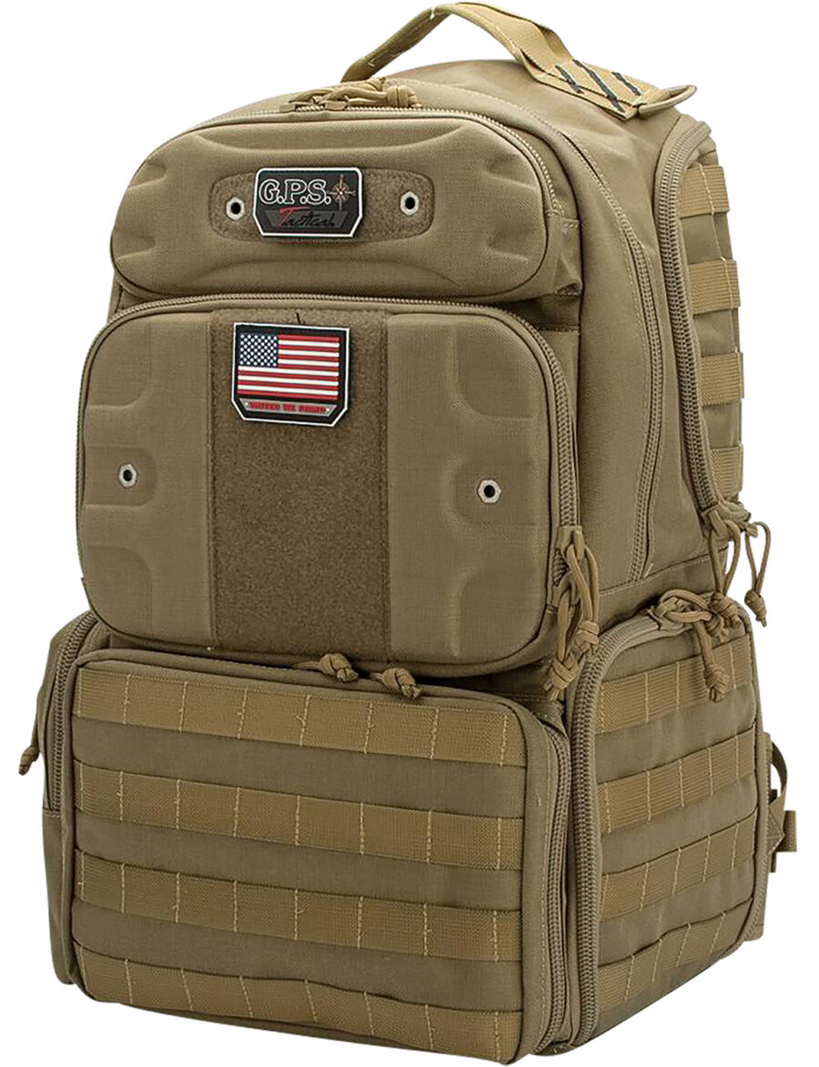 GPS Bags T1913BPT Tactical  Tan 1000D Polyester 4 Handguns