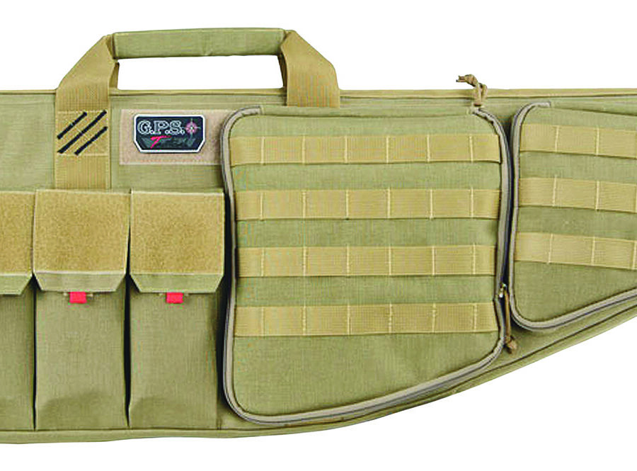 GPS Bags T35ART Tactical AR Case 35" Tan 1000D Nylon with Mag & Storage Pockets, Lockable Zippers, External Handgun Pocket & DuPont Teflon Coating