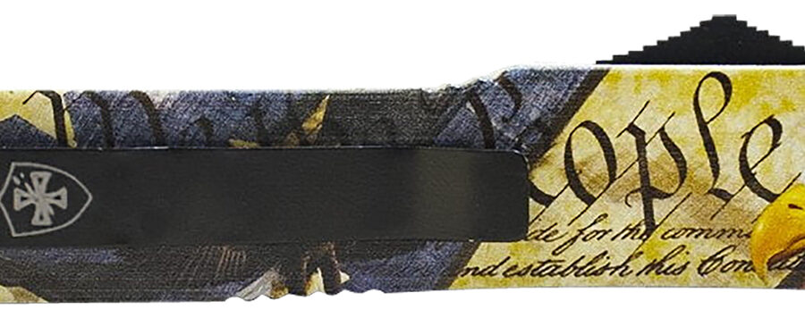 Templar Knife SEG332 Gen II Eagle Small 2.69" OTF Drop Point Plain Powder Coated 440C SS Blade, 4.31" Eagle w/"We The People" Aluminum Handle, Glass Breaker