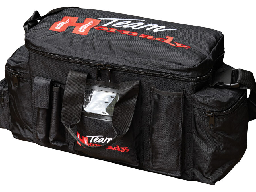 Hornady 9919 Team Hornady Range Bag Black with Red Logo Nylon with Large Compartment & Embroidering