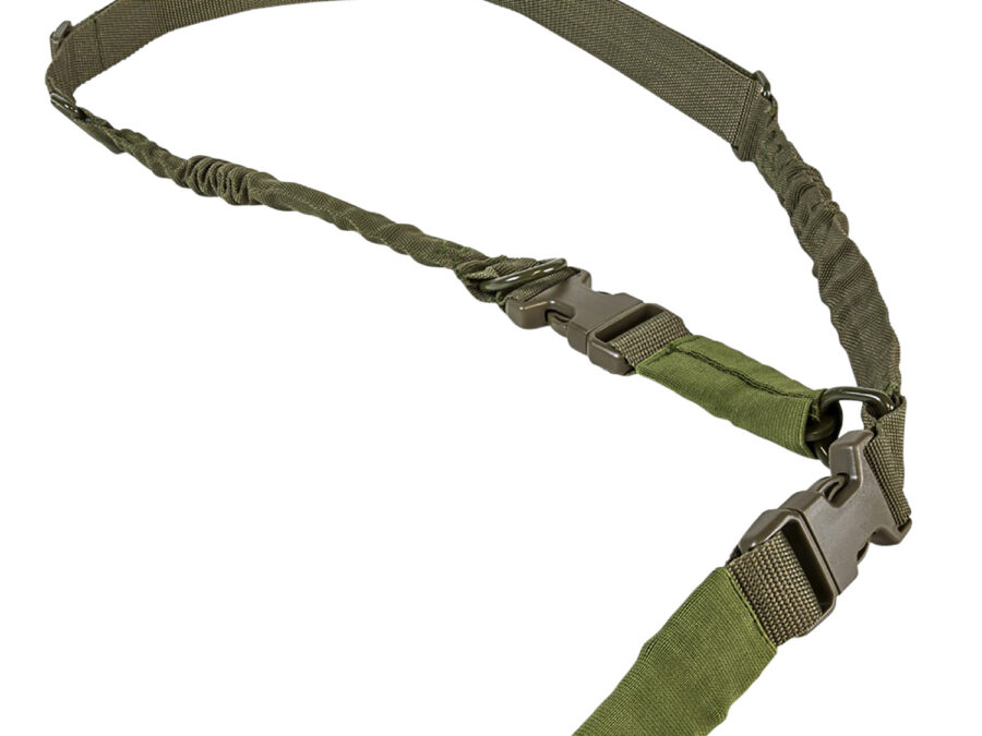 NcStar AARS21PG VISM Sling Green Nylon Strap w/Elastic Shock-Cord 55"-72" OAL Adjustable Bungee