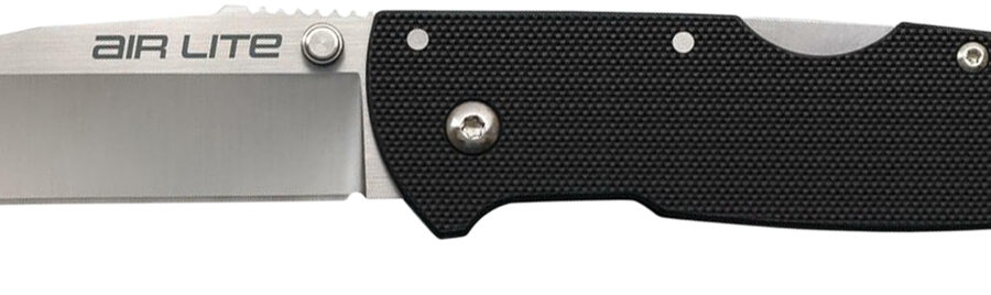 Cold Steel CS26WT Air Lite 3.50" Folding Tanto Plain AUS-10A SS Blade/Black G10 Handle Includes Pocket Clip
