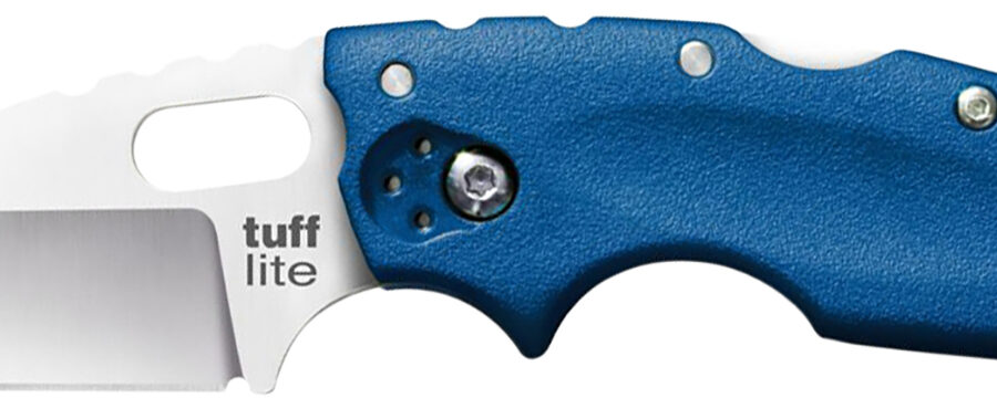 Cold Steel CS20LTB Tuff Lite 2.50" Folding Sheepsfoot Plain AUS-8A SS Blade/Blue Griv-Ex Handle Includes Belt Clip