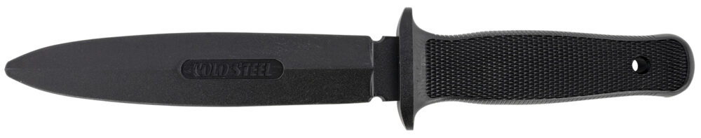 Cold Steel CS92R10D Peace Keeper I Rubber Trainer 7" Fixed Plain Blade Black Santoprene