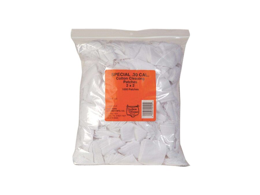 SOUTHERN BLOOMER CLEAN PATCH 30 CAL 2 IN X 2IN 1000/BAG ( 12 PER CASE )
