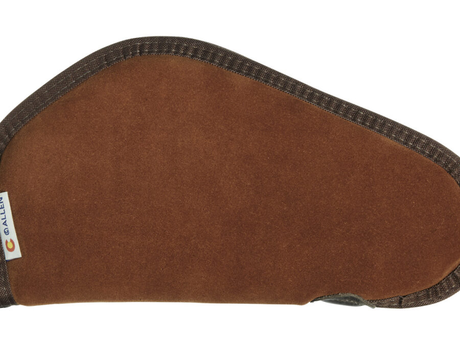 Heritage Cases 8611 Handgun Case  Brown Suede w/Black Trim, Faux Sherpa Lining & Foam Padding, Lockable Zippers 11" L