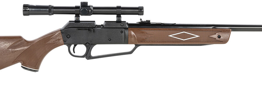 Daisy 992880603 Powerline 880 Pump Pneumatic 177 1 Pellet/50 BB Shot Molded w/Checkering & Woodgrain Black Receiver Powerline Fixed Monte Carlo Stock