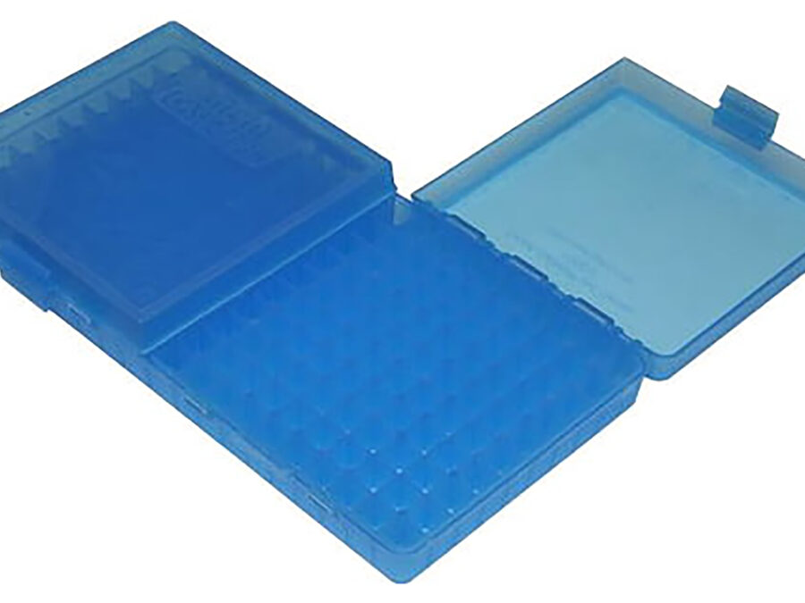 MTM Case-Gard P2004524 Case-Gard 200 Series Multi-Caliber Handgun Clear Blue Polypropylene 200 rds