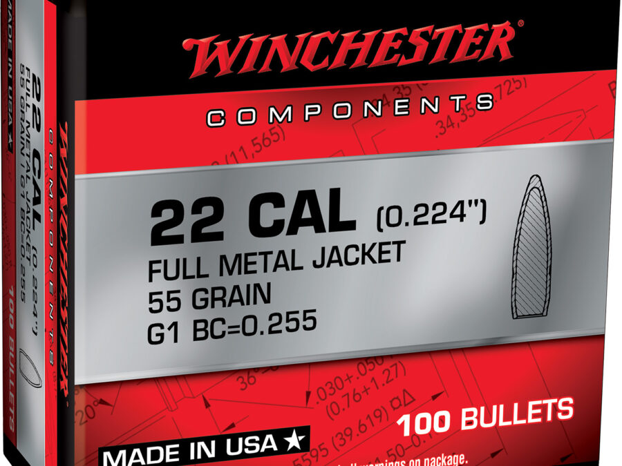 Winchester Ammo WB556MC55X Centerfire Rifle  5.56x45mmNATO 55gr Full Metal Jacket Boat Tail 100 Per Box/10 Case