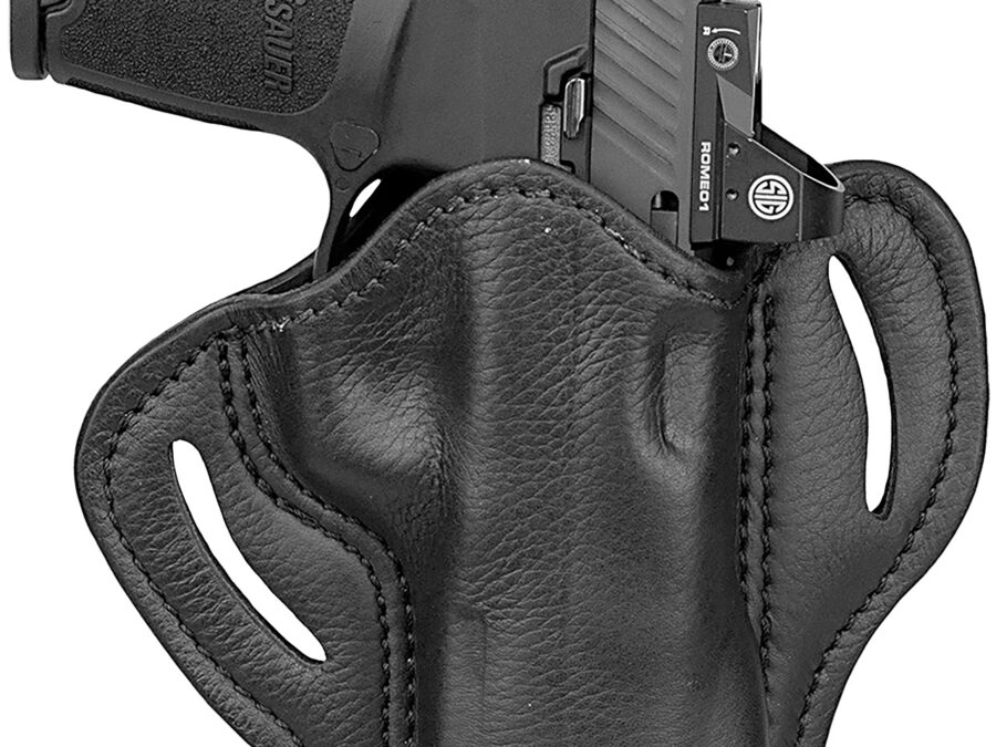 1791 Gunleather UCBH24NSBR Ultra Custom  OWB Size 2.4 Night Sky Black Leather Belt Slide Fits Sig P320 Fits Springfield XD-M Right Hand