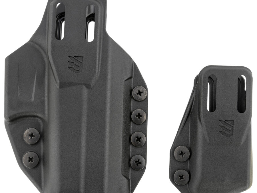 Blackhawk 416102BK Stache Premium Kit IWB Size 02 Black Polymer Belt Clip Compatible w/Glock 19/23/32/44/45 Includes Mag Carrier Ambidextrous
