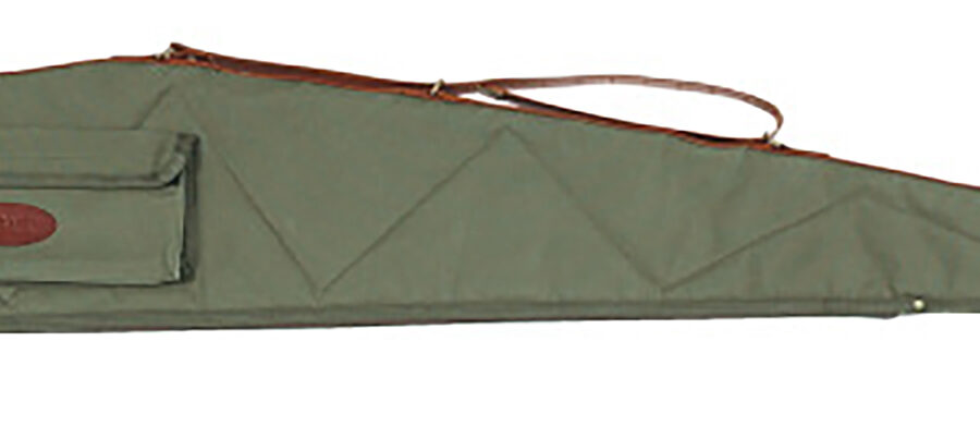 Boyt Harness OGC4P4809 Signature Rifle Case 48" Waxed OD Green Canvas w/ Accessory Pocket & Harness Leather  for Scoped Rifle