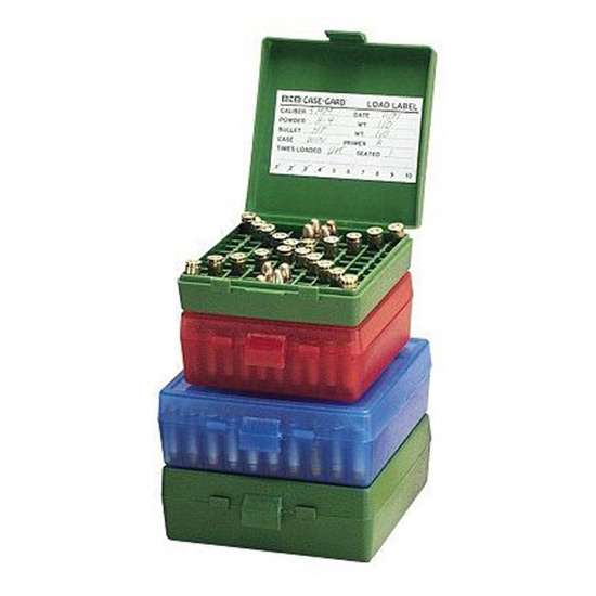 MTM CASE GARD FLIP-TOP BOX CARTRDG 9MM/380 100RD CLR GREEN ( 24 PER CASE )